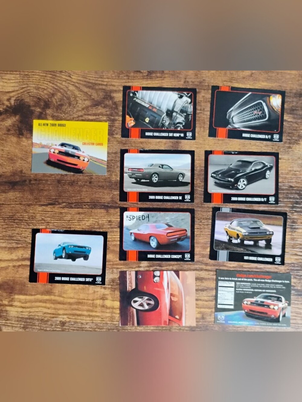 Dodge Challenger Collector Cards Set
